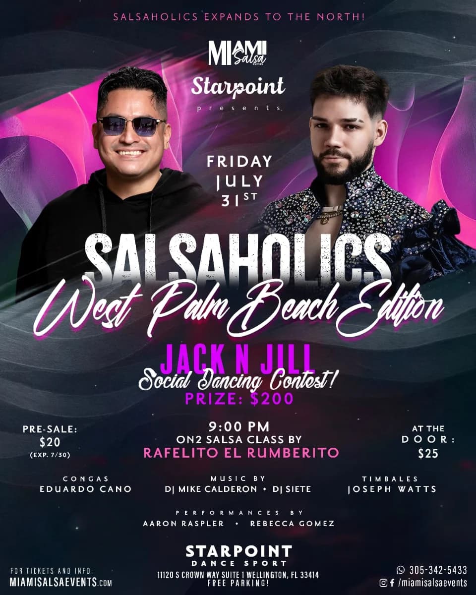 SALSAHOLICS West Palm Beach Edition - Wellington Salsa Party (STARPOINT DANCE SPORT)