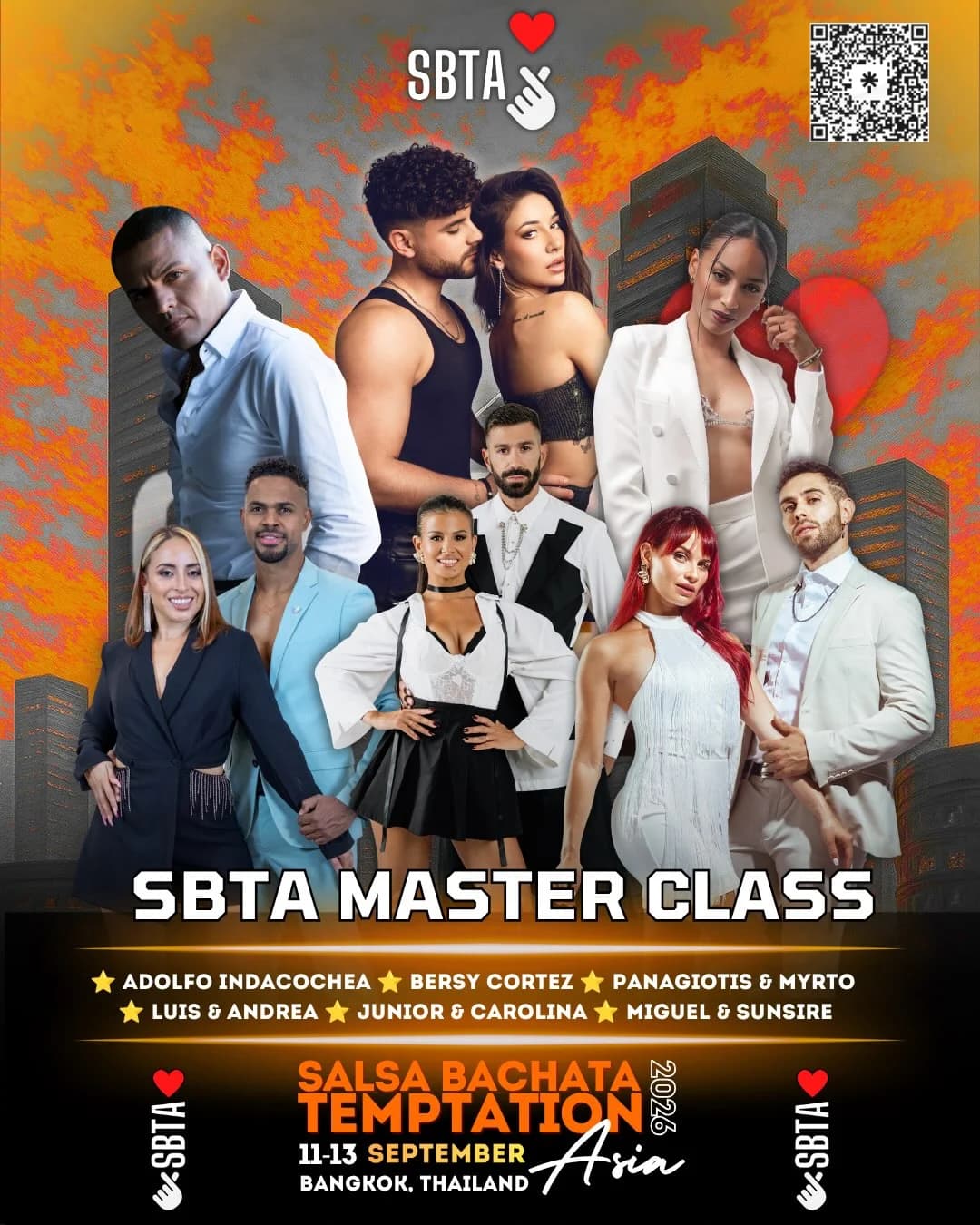 SBTA Master Class — Bangkok Salsa & Bachata Congress (Sep 11–13, 2026)
